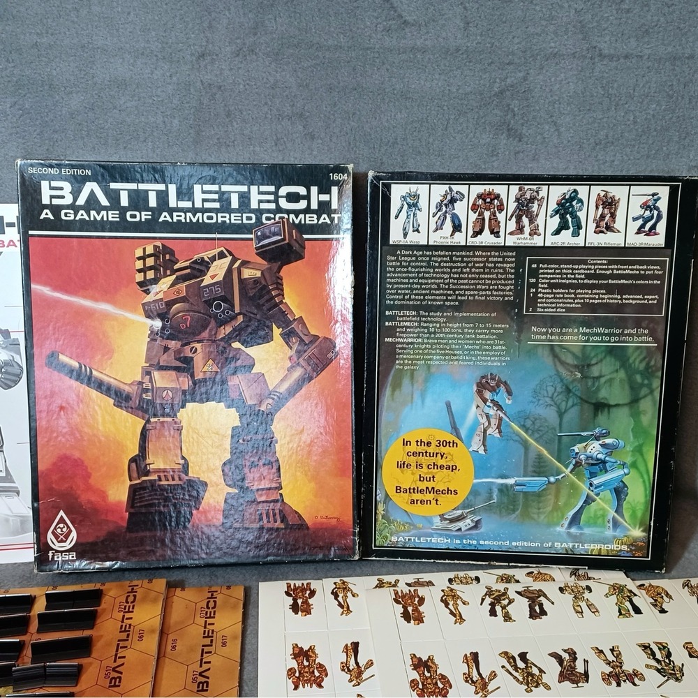 Vintage Battletech A Game Of Armored Combat 2nd Edition Complete‎ Unpunched 1985